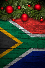 Vertical banner Christmas greeting from south africa
