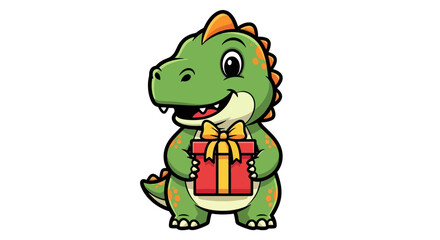 cute dino delivers delightful present, spreading pure prehistoric joy