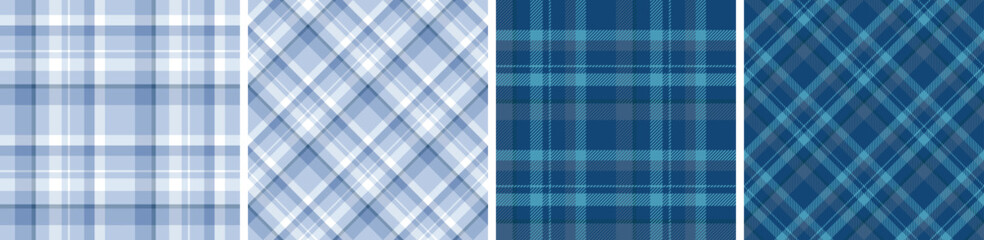plaid and tartan pattern set.checkered fabric texture background.