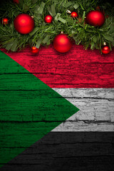 Vertical banner Christmas greeting from Sudan