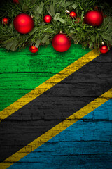 Vertical banner Christmas greeting from Tanzania