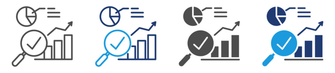 market research icon sheet multiple style