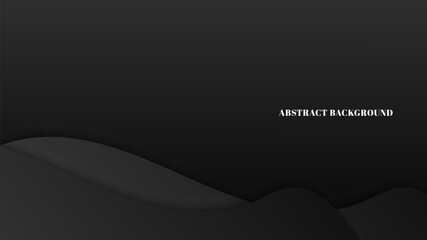 Abstract black color fluid and shadow on dark background.