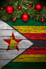 Vertical banner Christmas greeting from Zimbabwe