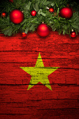 Vertical banner Christmas greeting from Vietnam