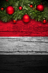 Vertical banner Christmas greeting from Yemen