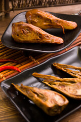 Braised Spiced Duck Heads Chinese Delicacy