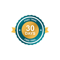 trial icon badge vector design