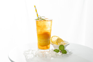 Iced Lemon Tea Refreshing Summer Drink