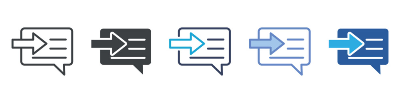 Input icon set multiple style collection