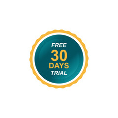 trial icon badge vector design