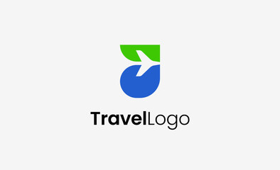 Travel Logo Airplane icon and Letter A, Travel agency illustration modern and minimalist concept.