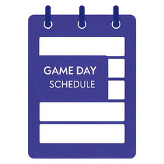 Game day schedule with transparent background offers clean and organized way to plan events. Perfect for sports enthusiasts and event planners