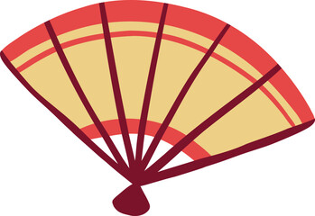 Yellow Chinese Hand Fan