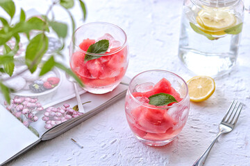 Chilled Summer Watermelon Slices Refreshing Fruit