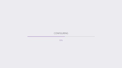 High quality design element video for web design featuring loading configuration process at fifty five percent completion
