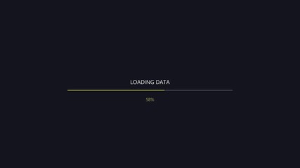 Data loading progress bar at fifty-eight percent in a simple design layout for digital projects