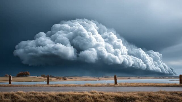 Menacing Sky: Capturing the awe-inspiring formation of a cumulonimbus, presenting a dramatic sky, evoking both wonder and the potential of an incoming storm. 