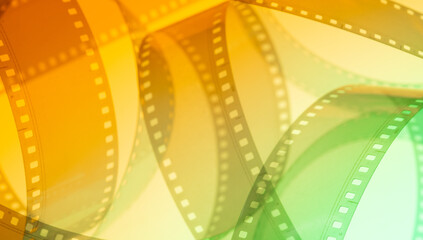 Multicolored abstract background with film strip