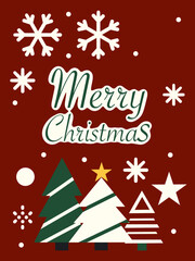 merry christmas greeting card 