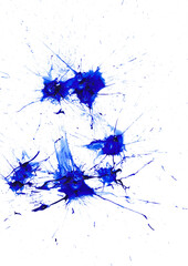 blue paint splash with transparent background