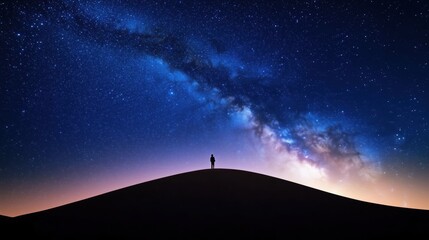 Person gazing at the Milky Way