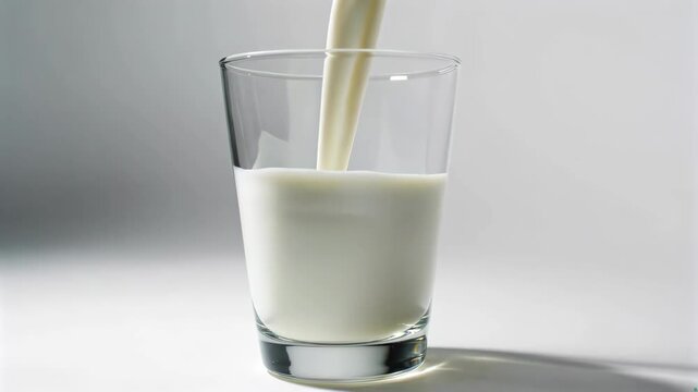 Milk pouring into glass