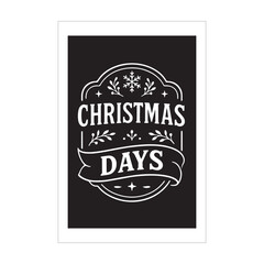 Fototapeta premium “Christmas Days Vintage Illustration”