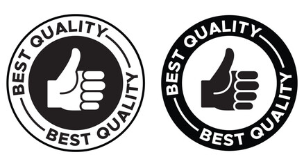 Best Quality Stamp Badges &ndash; Blue Thumbs Up Approval Seal Icons