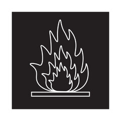 Fire Hazard Safety Symbol glyph icon