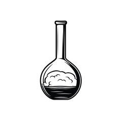 Complete Vintage Style Black and White Chemistry Lab Equipment Collection