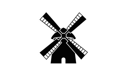 Fototapeta premium Close-up of windmill on transparent background with copy space 