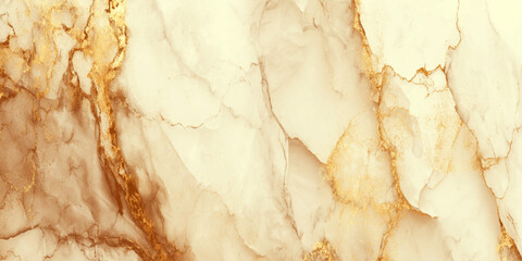 Luxurious polished onyx marble texture with golden veins, creamy white stone surface featuring a creamy white and pale beige background.