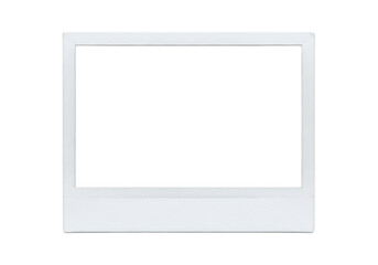 Fototapeta premium Classic photo frame, white, rectangular, isolated on transparent background