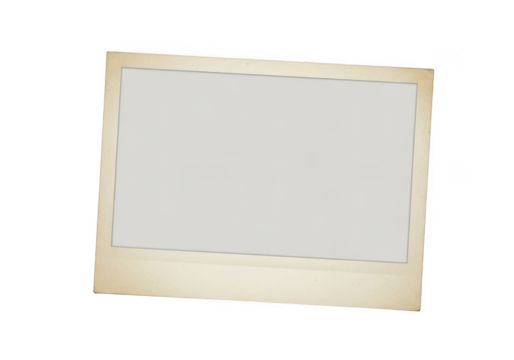 Retro photo frame with empty space isolated on transparent background - Powered by Adobe
