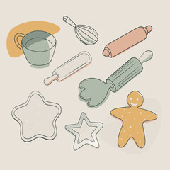 baking christmas cookies