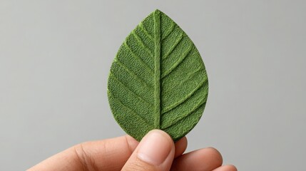A gentle hand holding a vibrant green leaf illustrating the concept of eco-friendly subscriptions and sustainable choices