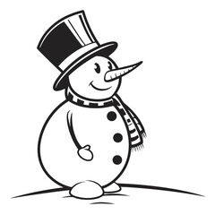 snowman with a broom