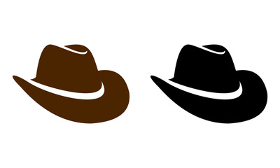 cowboy hat icon logo design