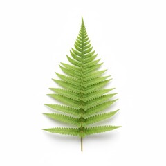 Isolated green fern frond, a natural spring decoration