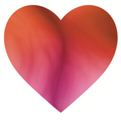 A large red–pink gradient heart with a soft grain texture on a black background. The heart shape appears smooth and modern, symbolizing love, affection, warmth