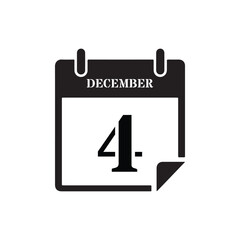 Black December Fourth Date Graphic