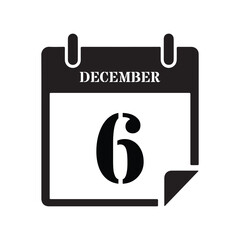 Black December Sixth Date Graphic