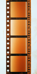 Obraz premium empty film strip, vintage 35mm negative, blank photo frame strip 
