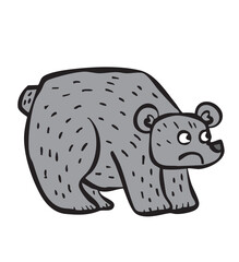 Obraz premium 相手を睨むクマ くま 熊