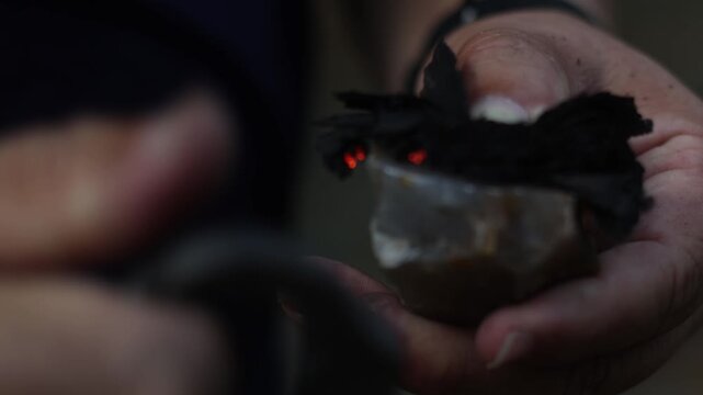 bush-craft survival fires-traditional-flint-steel