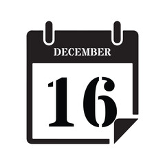 Black December Sixteenth Date Graphic