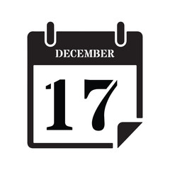 Black December Seventeenth Date Graphic