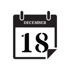 Black December Eighteenth Date Graphic
