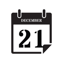 Black December Twenty-First Date Graphic